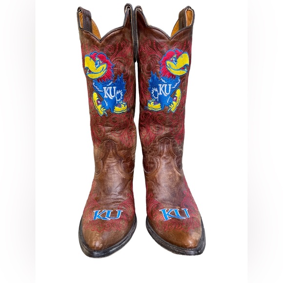 Game Day Shoes - Game Day Made in Mexico KU Jayhawks Leather western Boots Size 7